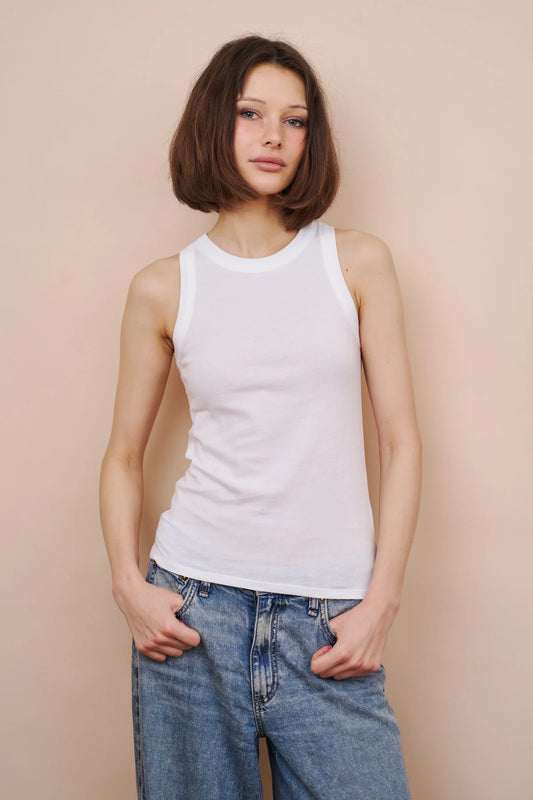 DELUXE COTTON CREWNECK TANK