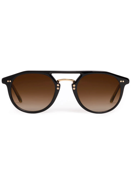 MARKLE Black + Black Tea 18K Sunglasses