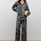 Navy Floral Wide Leg Pants