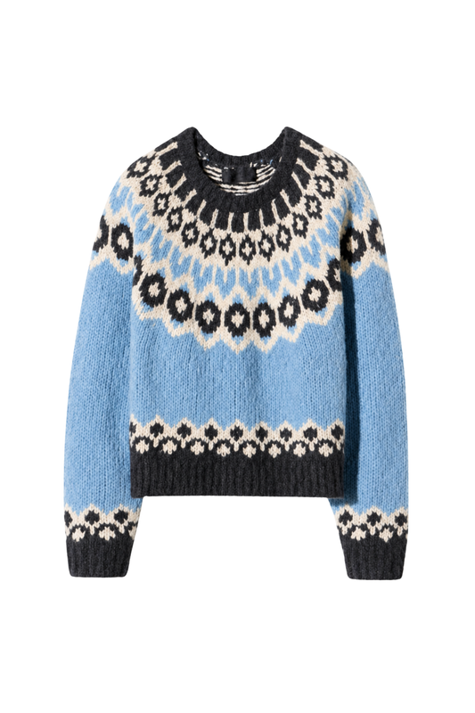 Blue Isaline Fair Isle Sweater