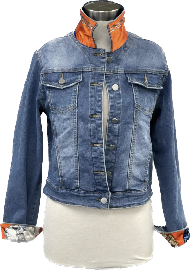 Denim Jacket Purses and Chains