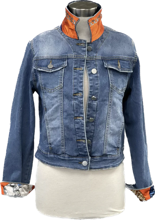Denim Jacket Purses and Chains