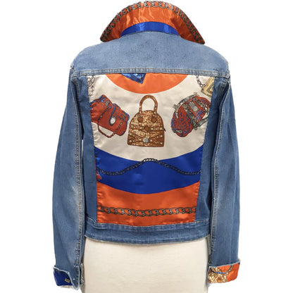 Denim Jacket Purses and Chains