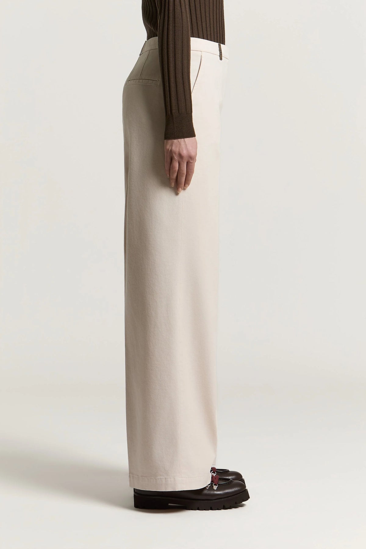 Beige Gabardine Pants