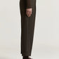 Beaded Brown Wool Pants