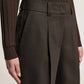 Beaded Brown Wool Pants
