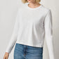 LONG SLEEVE CROPPED BOYFRIEND TEE