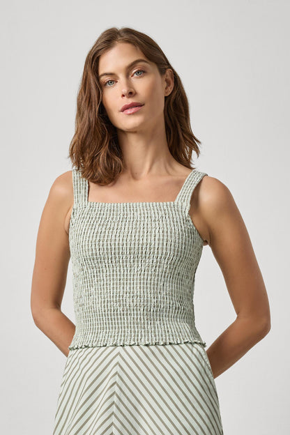 STRIPED SMOCK TANK