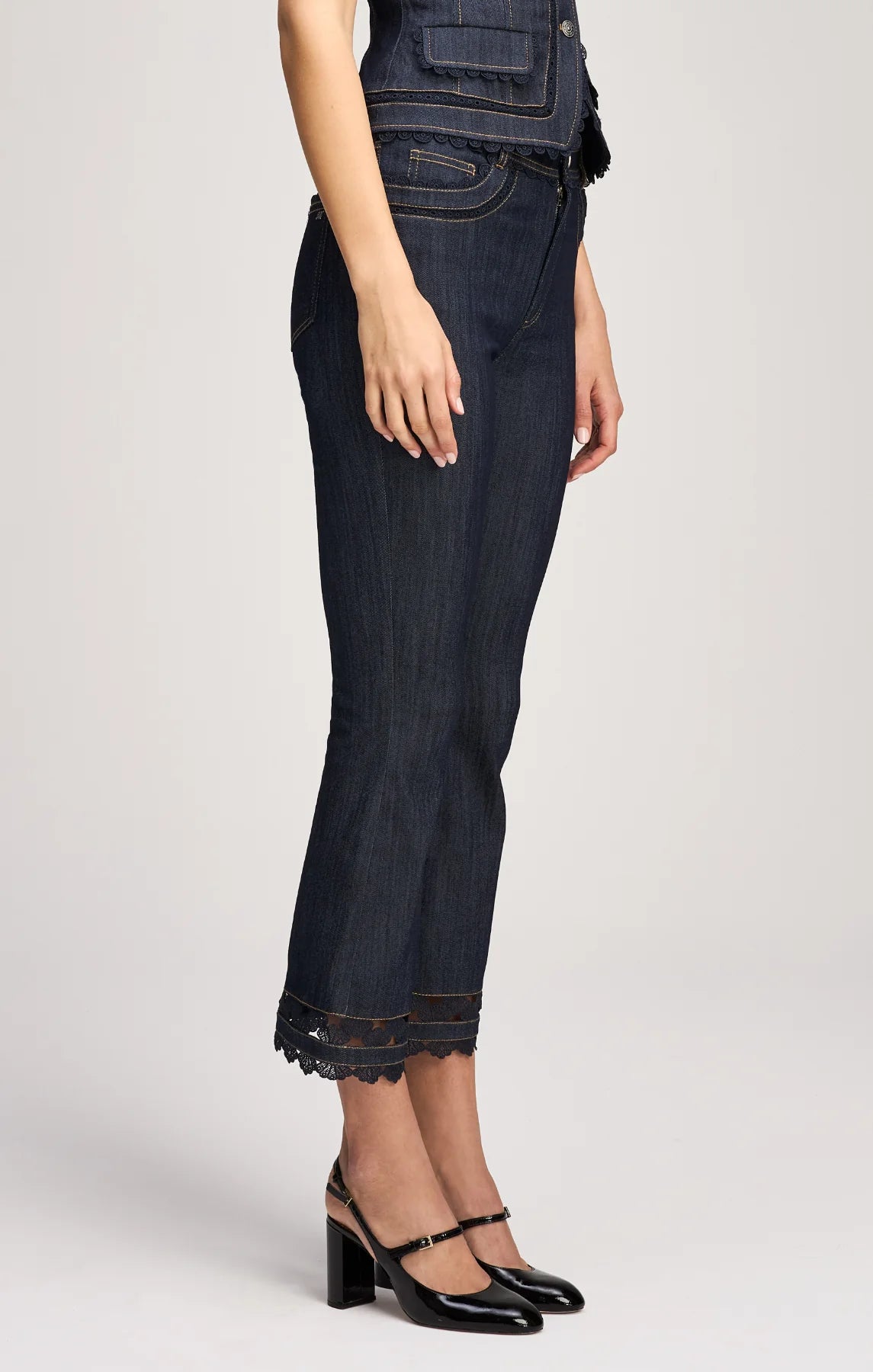 Guipure Lace Cropped Stevie Jeans