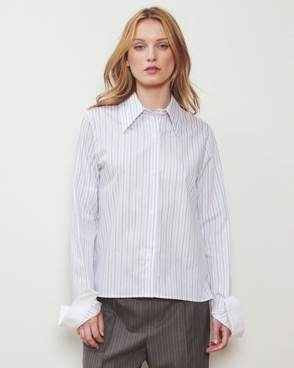Pale Blue Stripe Brooklyn Stripe Shirt