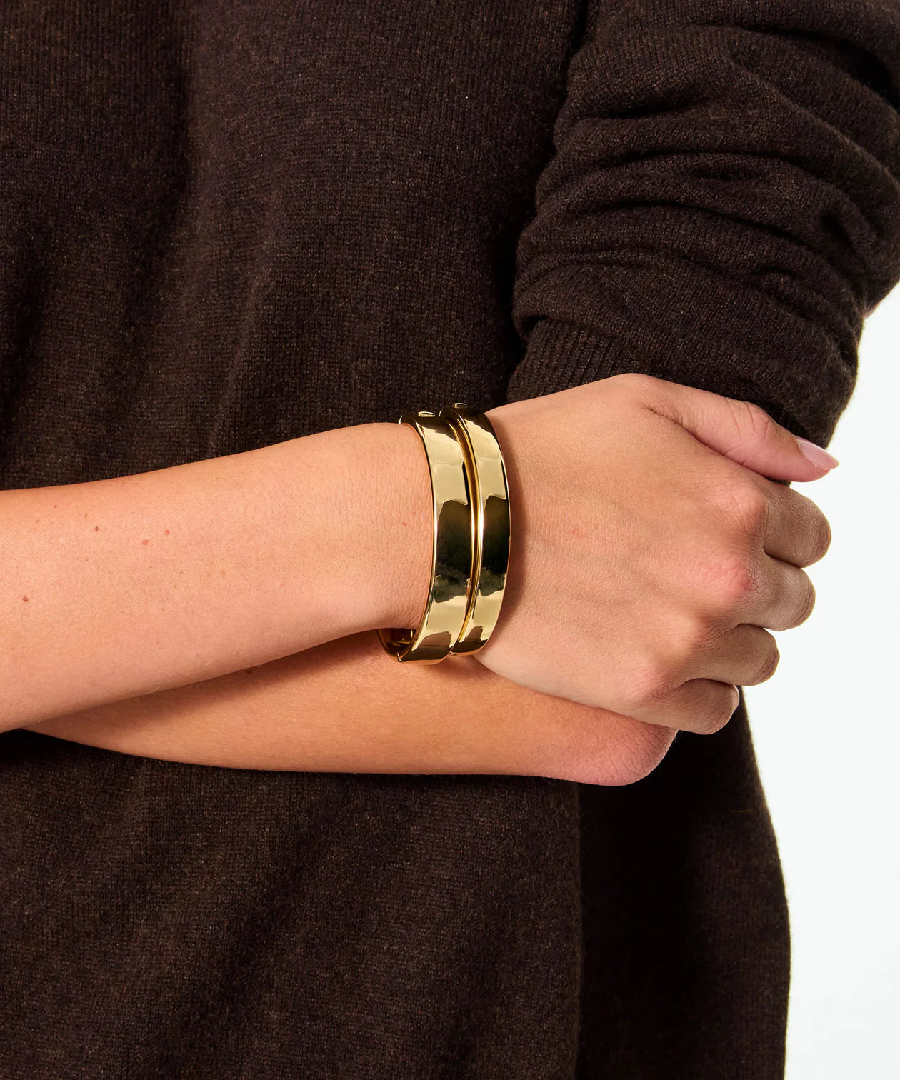 Puffy Hinged Bracelet Duo