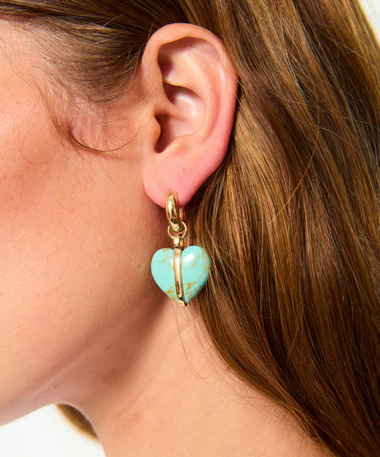 The Stone Mini Heart Earrings