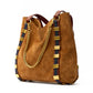 Links Tote - Cognac Suede