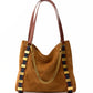 Links Tote - Cognac Suede