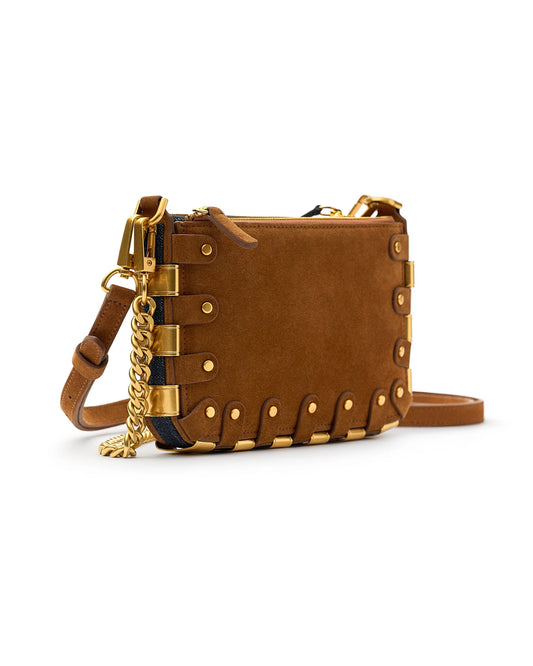 The Rapture - Dark Denim & Cognac Suede Flip