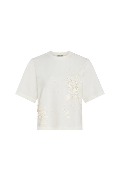 White Luke Cropped Tee