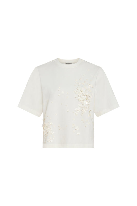 White Luke Cropped Tee
