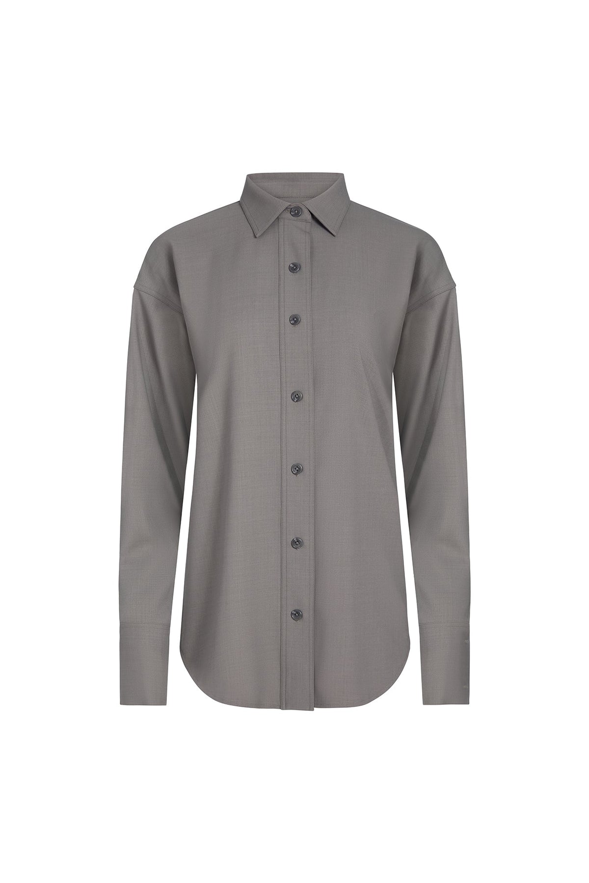 Ash Grey Max Relaxed Suiting Shirt