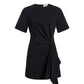 Black Daniel Origami Pleated Dress