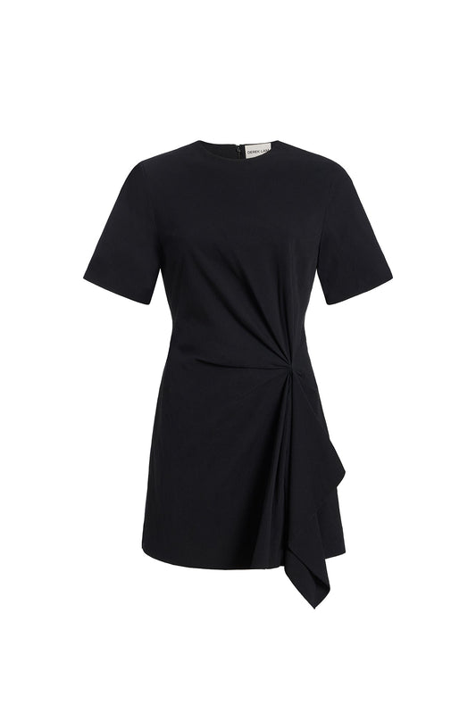 Black Daniel Origami Pleated Dress