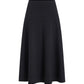 Black Antonia Ponte Midi Skirt