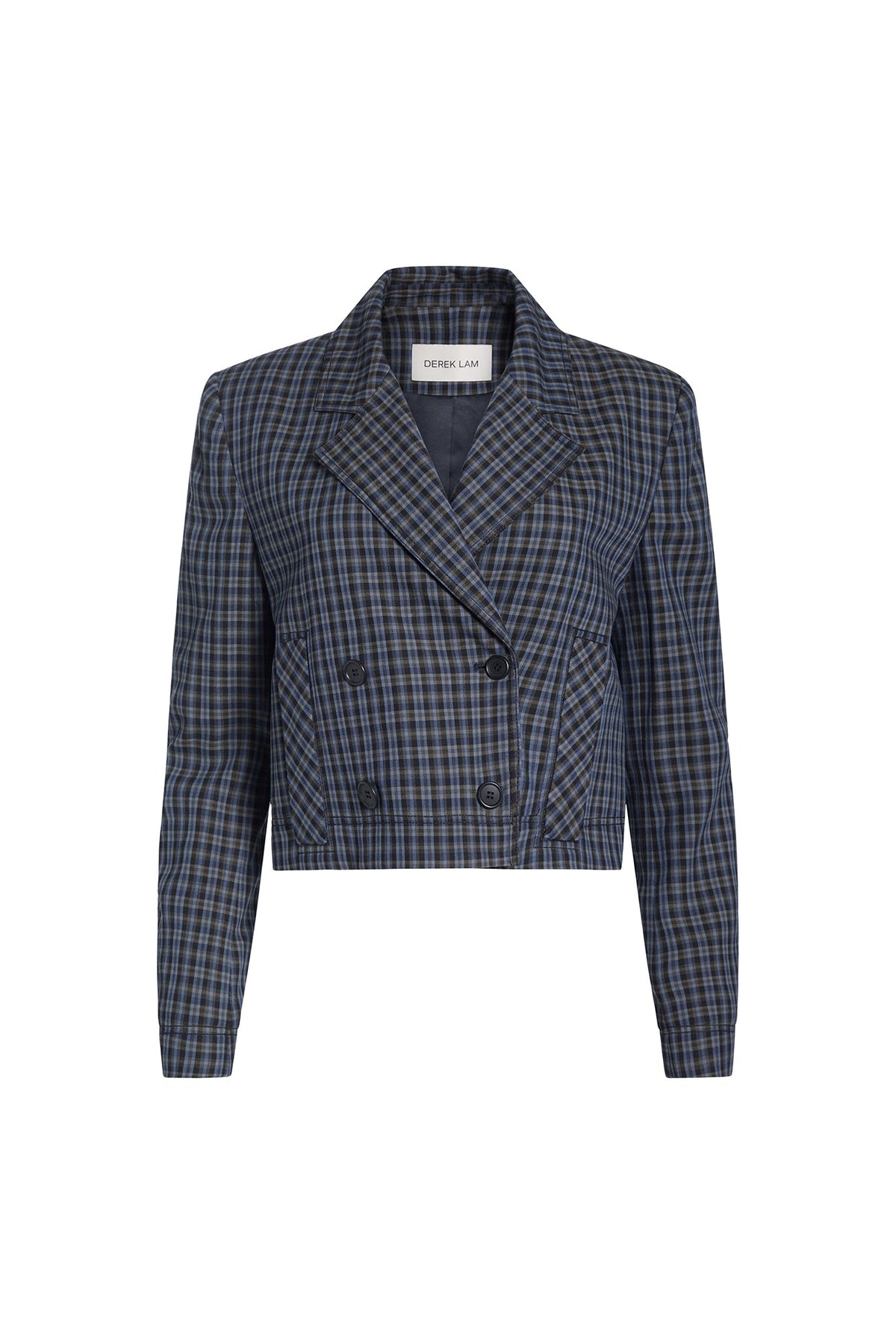 Navy/Grey Jasmine Cropped Double Breasted Jacket
