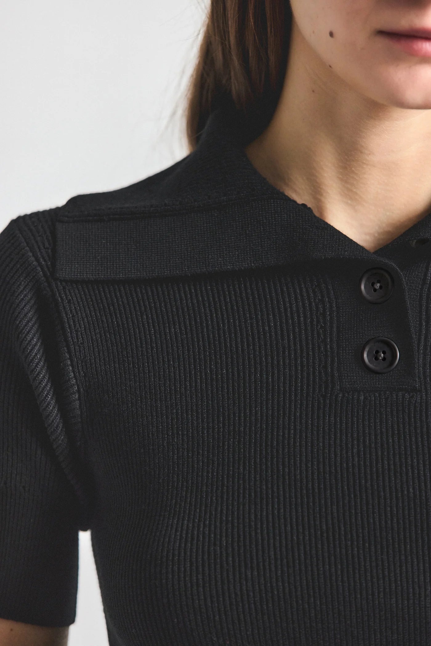 Black Antonella Short Sleeve Knit