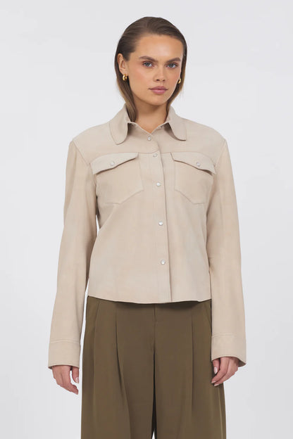 Rowan Washed Suede Jacket