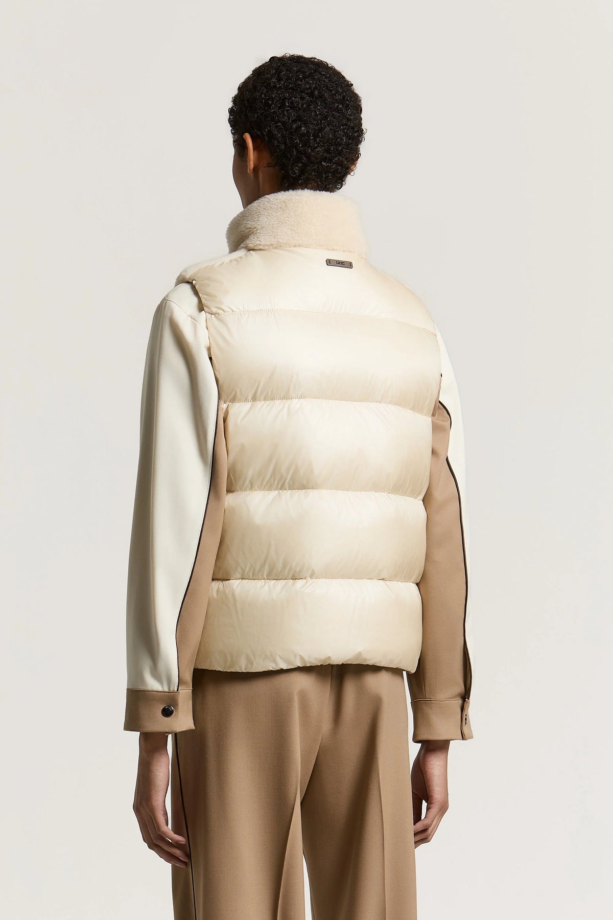 Ethereal Beige Shearling Vest