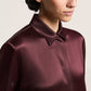 Bordeaux Satin Shirt