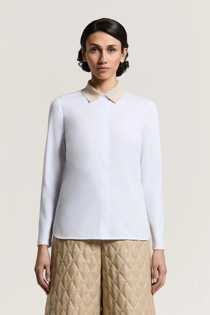 Ethereal Beige Collared Shirt