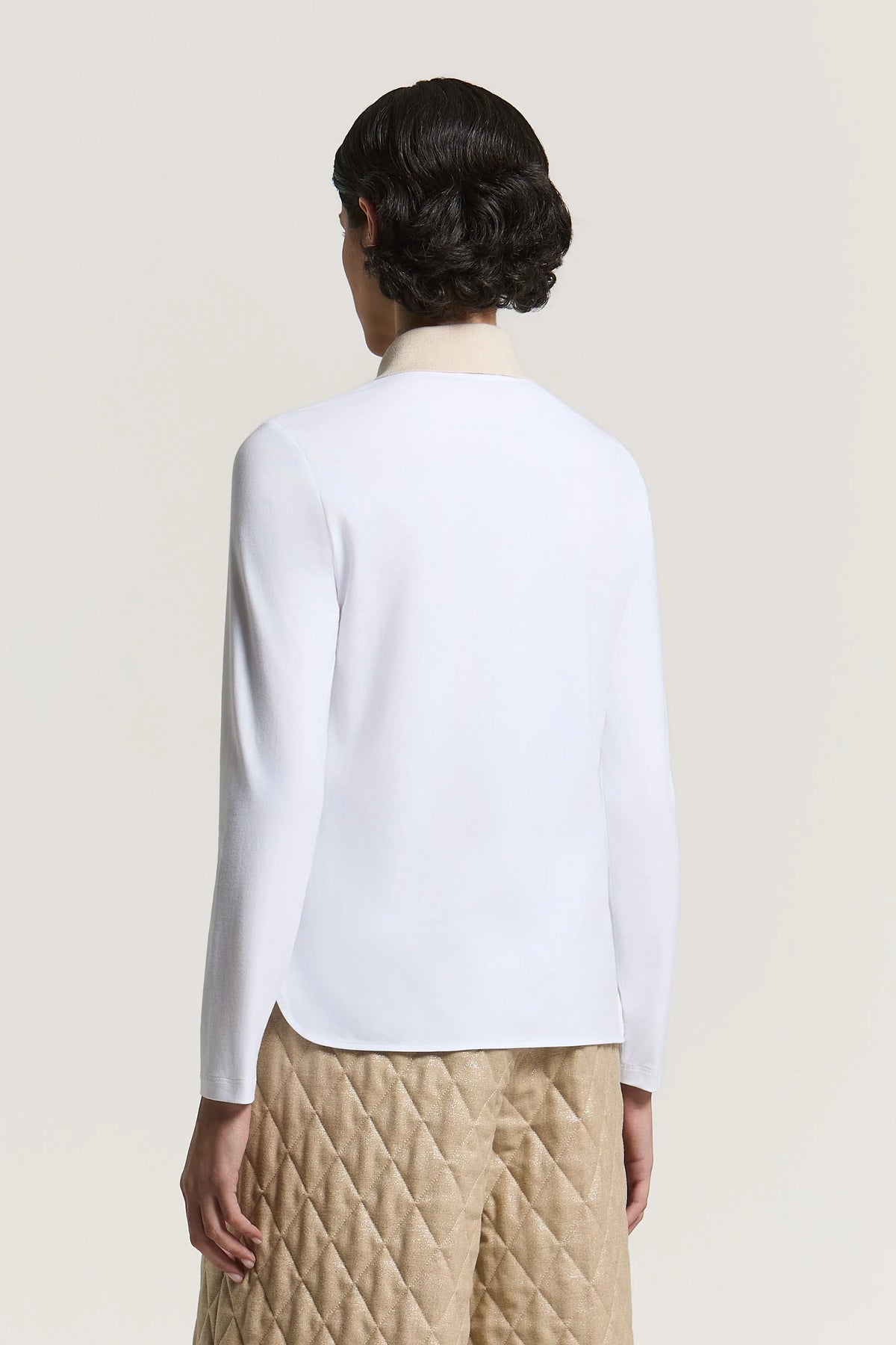 Ethereal Beige Collared Shirt