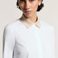 Ethereal Beige Collared Shirt