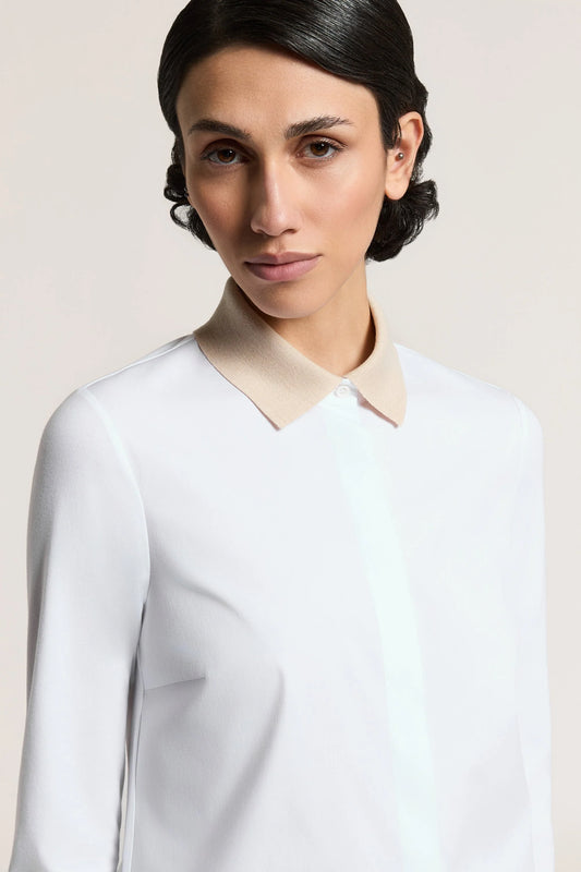Ethereal Beige Collared Shirt