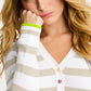 LUCKY STRIPE COTTON HENLEY
