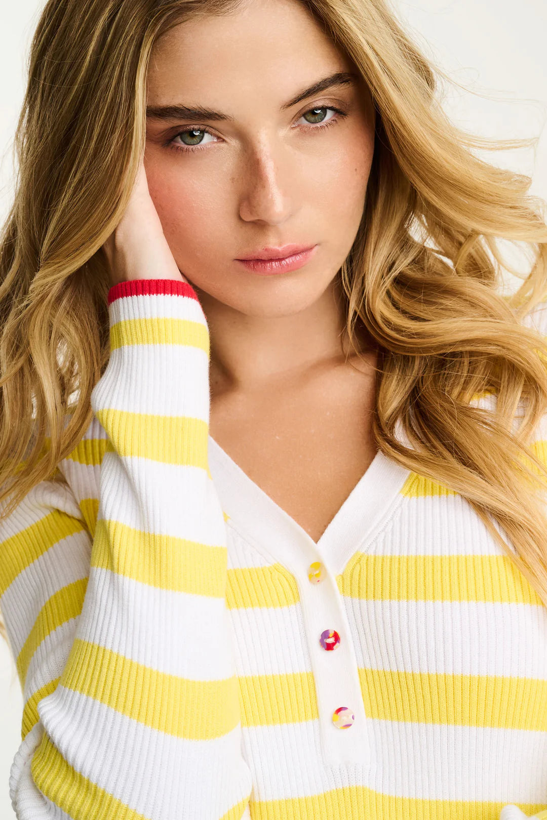 LUCKY STRIPE COTTON HENLEY
