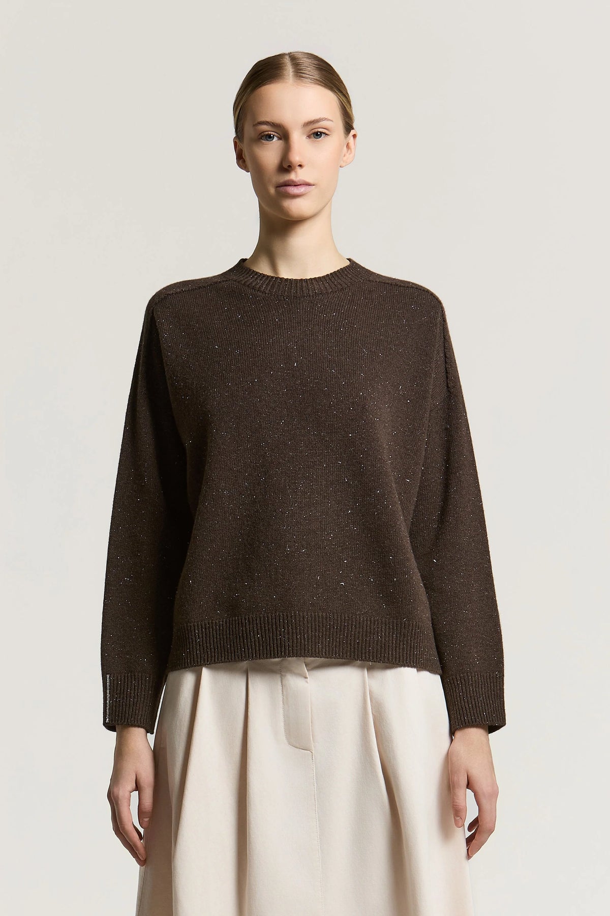 Deep Brown Lurex Sweater