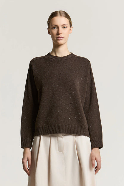 Deep Brown Lurex Sweater