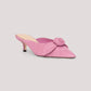 Lilac Layla Suede Kitten Heel Mule