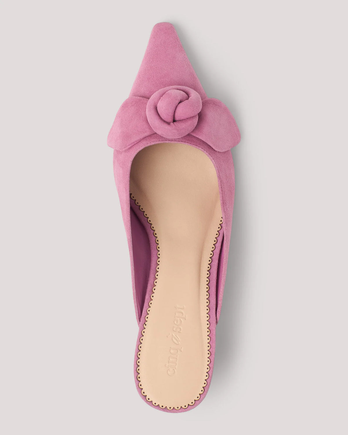 Lilac Layla Suede Kitten Heel Mule