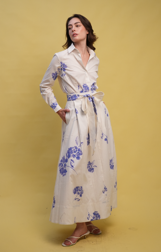 Sienna Skirt – Bloomy Blue Cream