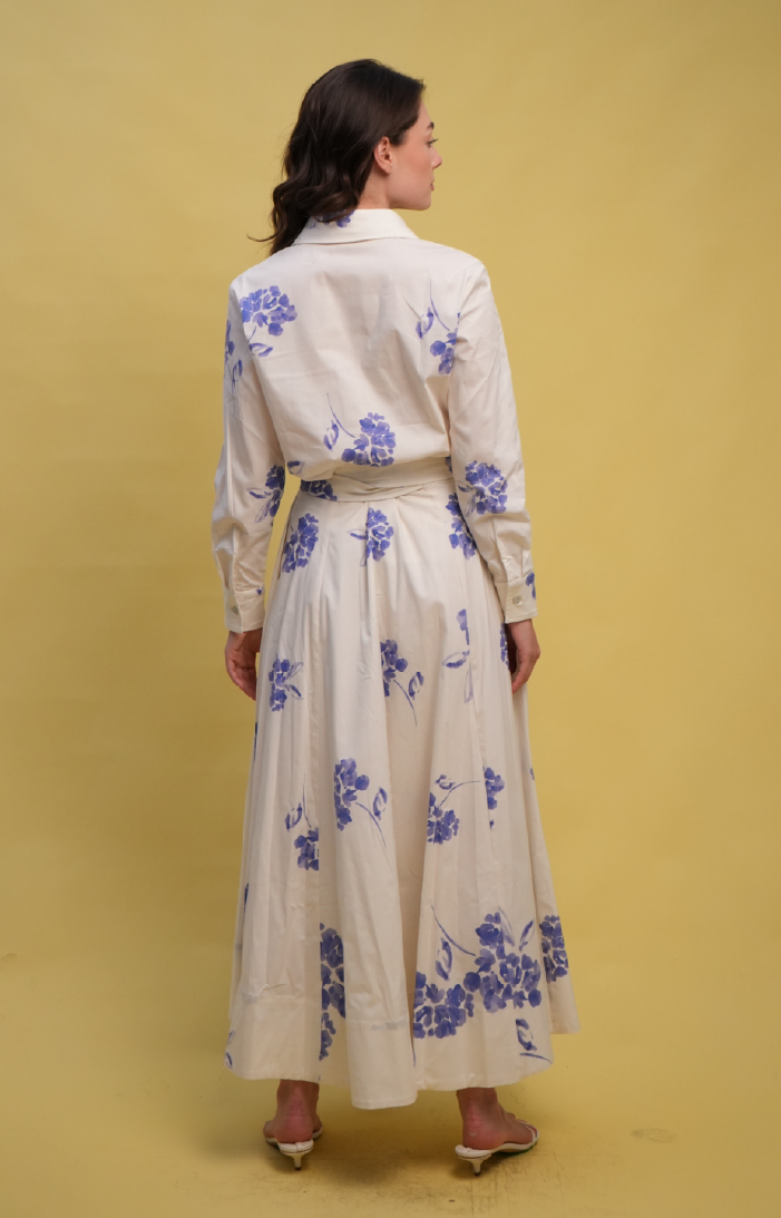 Sienna Skirt – Bloomy Blue Cream