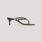 Frankie Zebra Haircalf Kitten Heel
