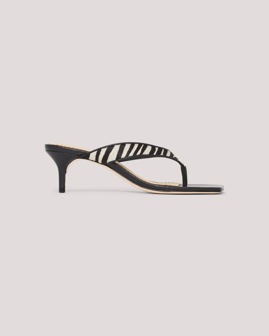 Frankie Zebra Haircalf Kitten Heel