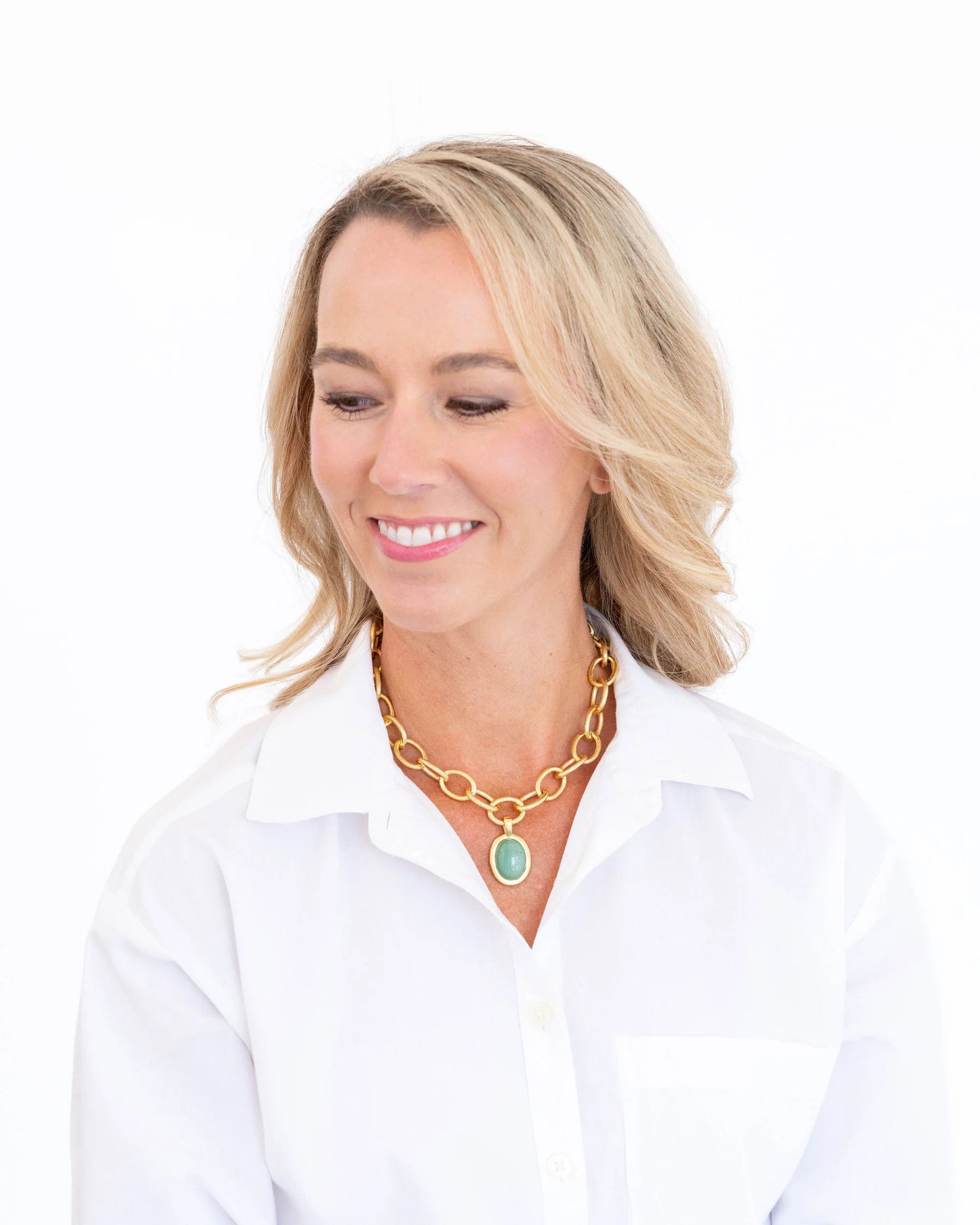 Jade Caroline Loop Chain Necklace