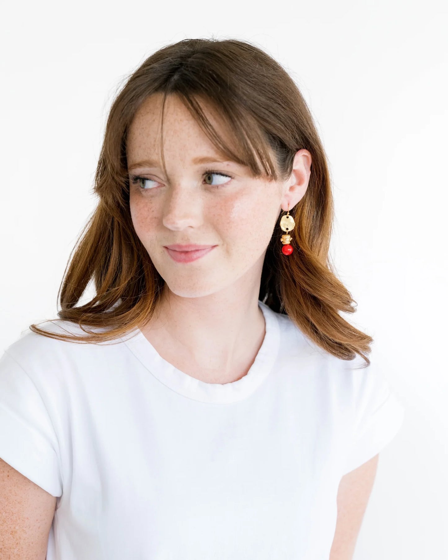 Red Coral Bentley Earrings