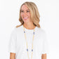 Blue & White Chain Wrap Necklace