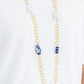 Blue & White Chain Wrap Necklace