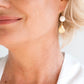 Coin Pearl Oyster Drop Earrings