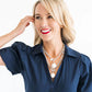 Cotton Pearl Toggle Necklace - Silver